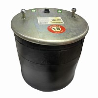 Пневмоподушка со стаканом 2шп. M12 смещ. 25 1отв. штуц. M22. поршень стальной 12 отв. М16 BPW S&K | ТопДизель