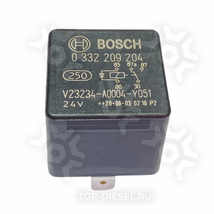 0332209204 Реле 5 фишек универсальное 24V 10/20A Renault/Volvo/Scania/MAN/DAF/Mercedes Benz Bosch купить